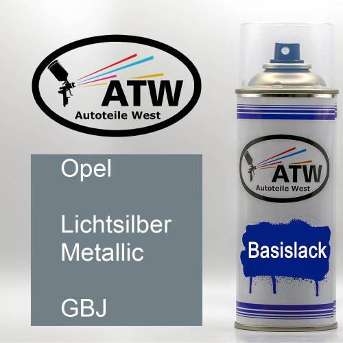 Opel, Lichtsilber Metallic, GBJ: 400ml Sprühdose, von ATW Autoteile West.